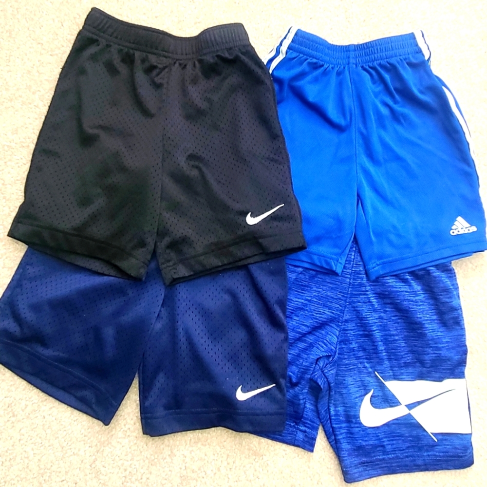 Nike and Addidas boys small athletic shorts